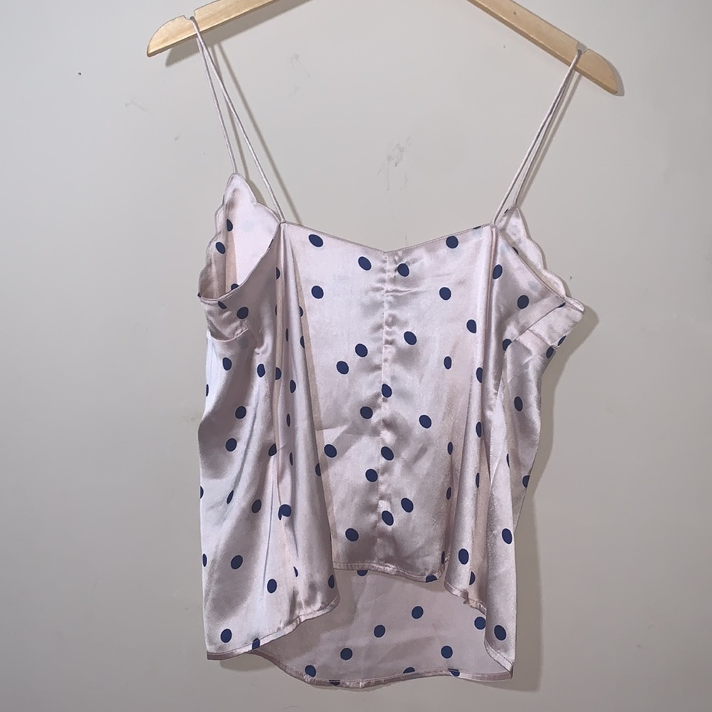 Topshop Pink Polka Dot Scalloped Cami - Picture 4 of 4